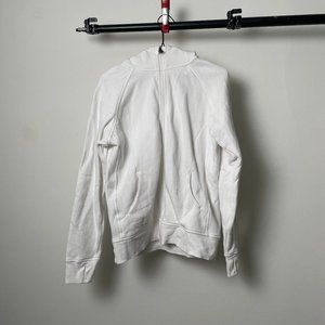 Tuff Athletics White Zip-Up Hoodie, Size Medium